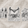 Palestinian Heritage & Solidarity Vinyl Sticker Set